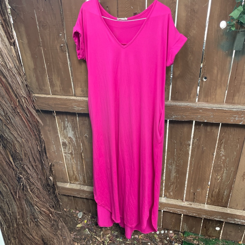 Entro Fuchsia High Low Dress